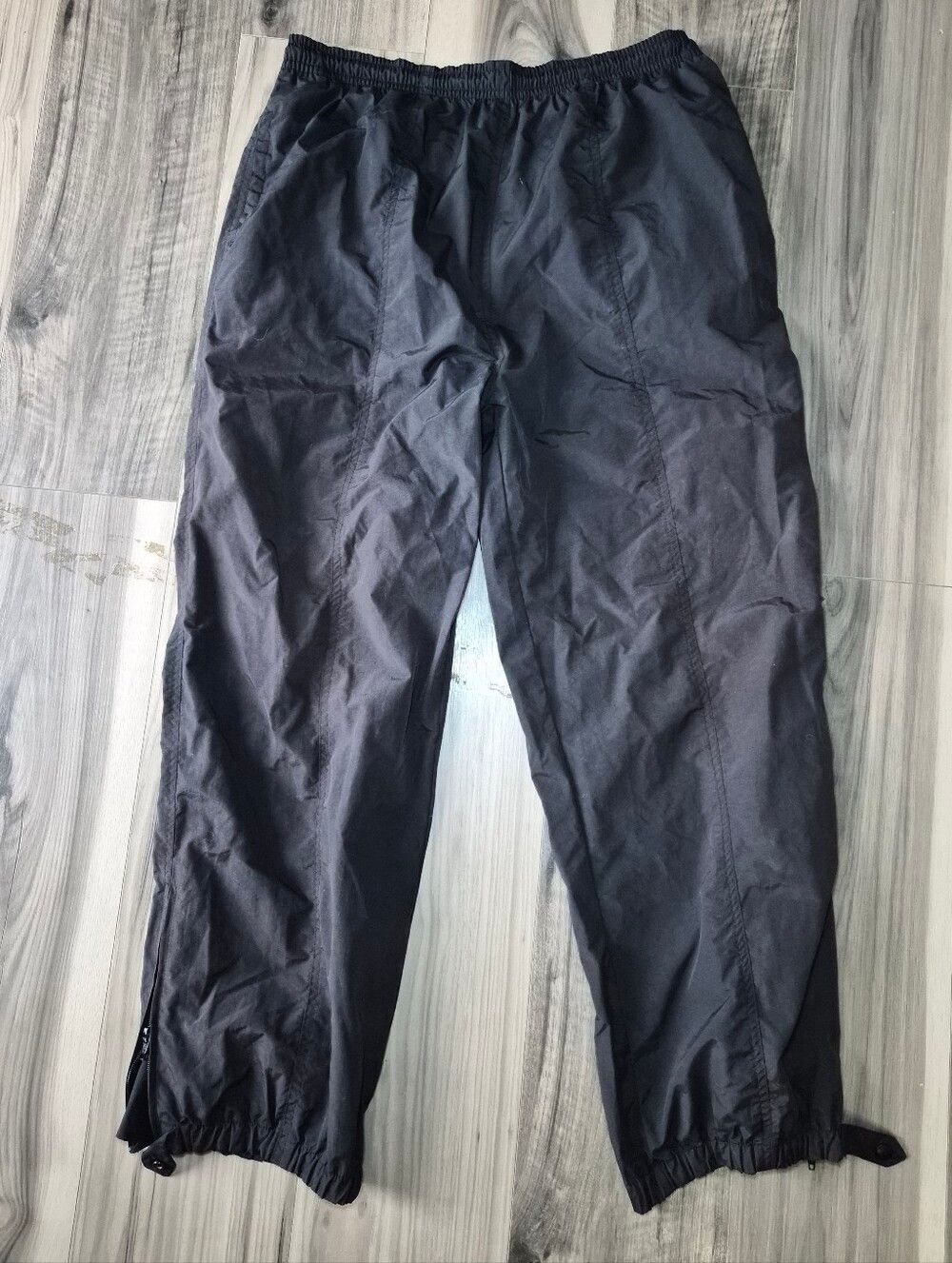 White Sierra Men's Black Elastic Waist Casual Pants